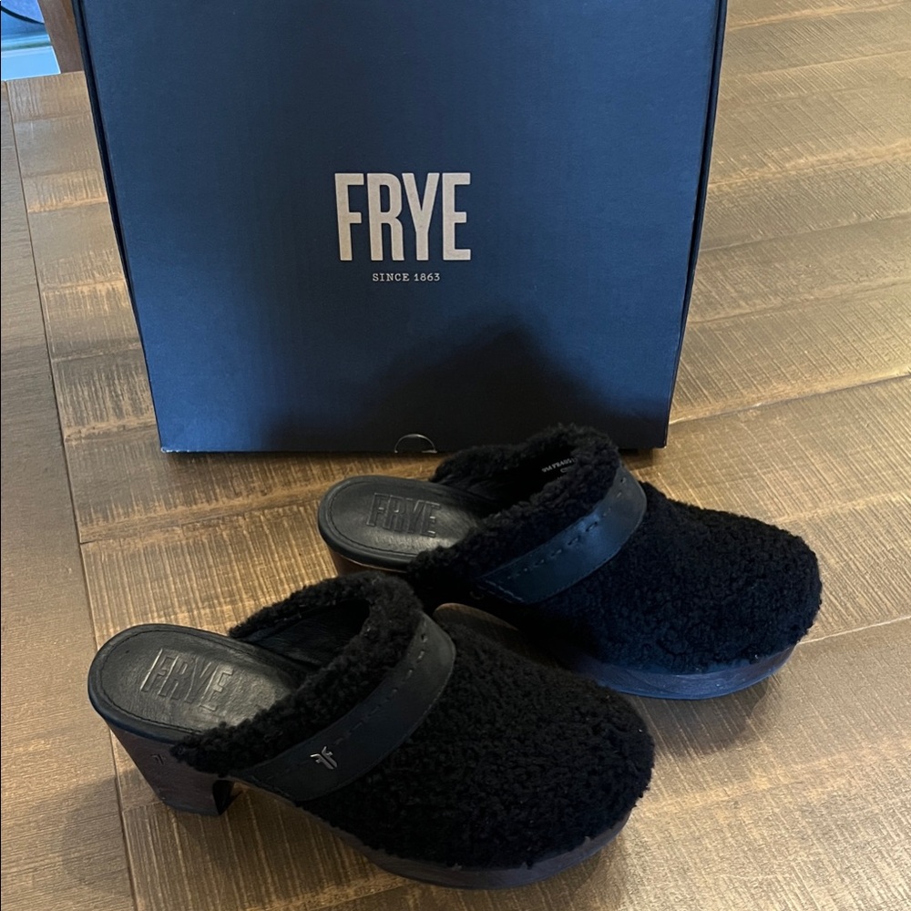 Frye Jessica Shearling Clogs